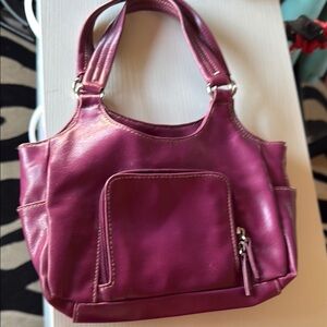 Elegant Pink Leather Handbag
